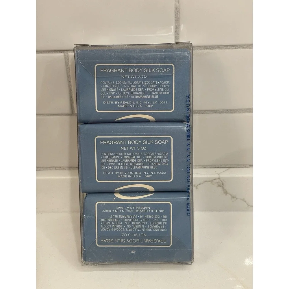 Vintage Charlie Revlon Body‎ Silk Soap Bar 3 Pack Scented Perfumed 3 oz Each